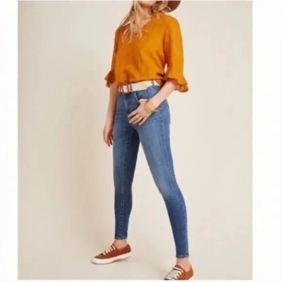 Anthropologie Pilcro & The Letterpress High-Rise Denim Legging Jeans Size 27 - Picture 2 of 7